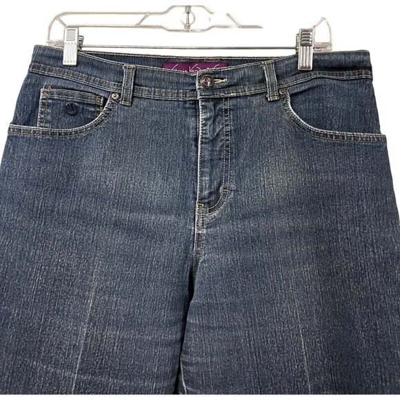 Gloria Vanderbilt Amanda Womens Blue Denim Ankle Jeans Petite 12P Stretch - Picture 3 of 7